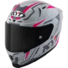 KYT Striker 2V #02 Asphalt Grey Fuxia Helmet 2