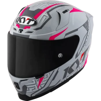 KYT Striker 2V #02 Asphalt Grey Fuxia Helmet 2
