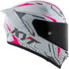 KYT Striker 2V #02 Asphalt Grey Fuxia Helmet 5