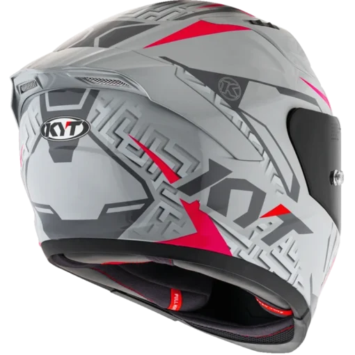 KYT Striker 2V #02 Asphalt Grey Fuxia Helmet 6