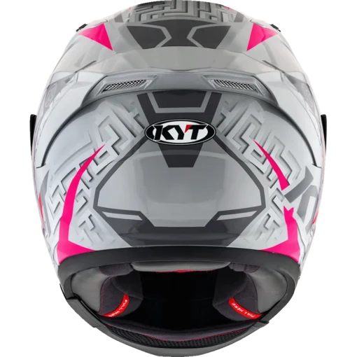 KYT Striker 2V #02 Asphalt Grey Fuxia Helmet 7