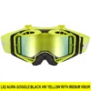 LS2 Aura Pro Goggle Black Hi Viz Yellow with Iridium Visor 1