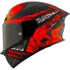 KYT TT Revo Combustion Matte Red Helmet 1