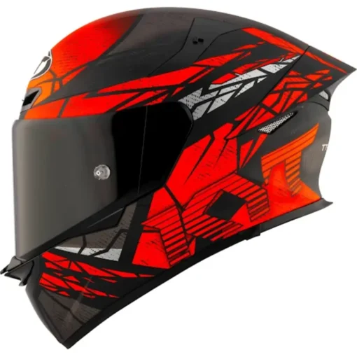 KYT TT Revo Combustion Matte Red Helmet 1