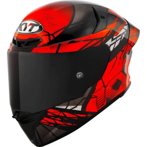 KYT TT Revo Combustion Matte Red Helmet 3
