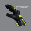 DSG GPX Black Yellow Fluorescent Grey Leather Gloves 4