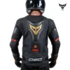 DSG Race Pro Sport Black Red Gold Leather Jacket 2