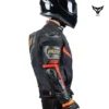 DSG Race Pro Sport Black Red Gold Leather Jacket 4