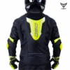 DSG Race Pro V2 Black Yellow Fluorescent Leather Jacket 2