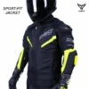 DSG Race Pro V2 Black Yellow Fluorescent Leather Jacket 3