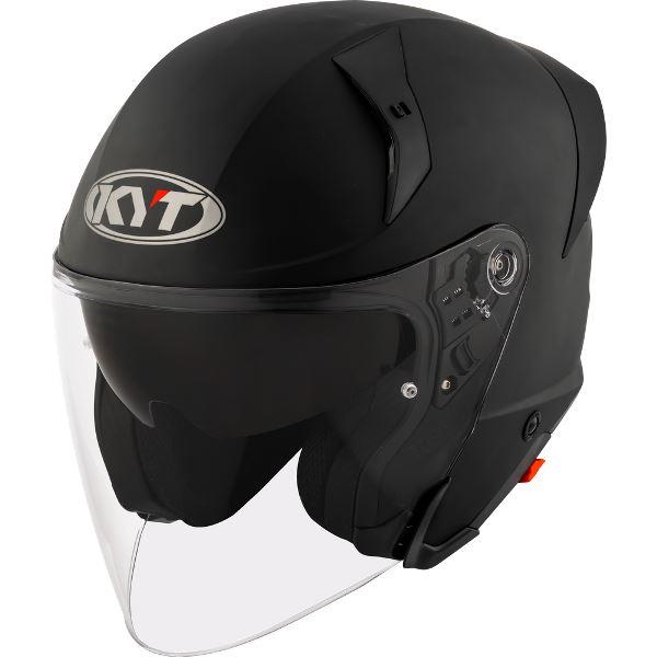 KYT TTR Jet Plain Ice Matt Black Helmet 1