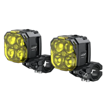 LOBOO L12T High & Low Beam Auxiliary Lights (Black) 1