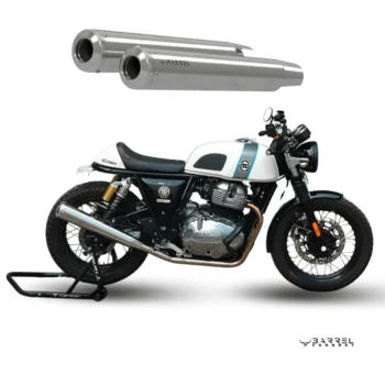 Barrel BE 10 Bass Master Polish Exhaust for Royal Enfield Interceptor 650 GT 650 2
