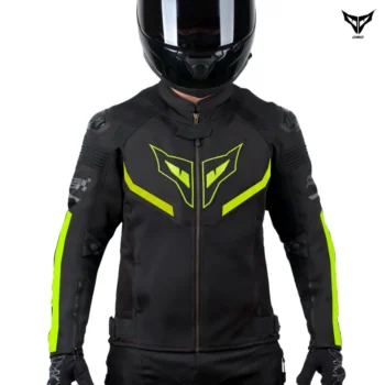 DSG Race Pro V3 Black Yellow Fluorescent Riding Jacket 1