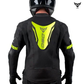 DSG Race Pro V3 Black Yellow Fluorescent Riding Jacket 2