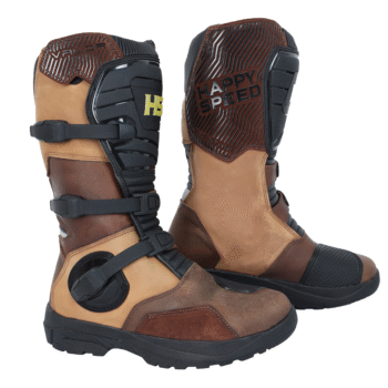Happy Speed VALOR Adventure Riding Boots Desert Brown clean 2