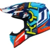 KYT Skyhawk Hyperflow Matt Light BlueRed Helmet (1)