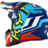 KYT Skyhawk Hyperflow Matt Light BlueRed Helmet (3)