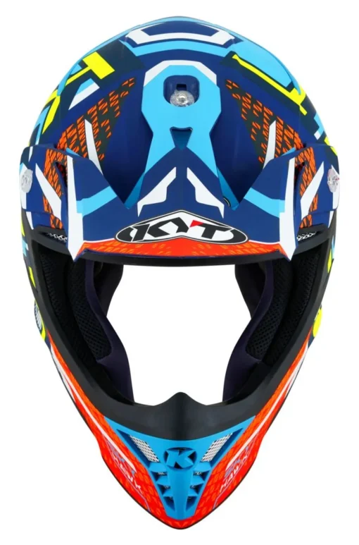 KYT Skyhawk Hyperflow Matt Light BlueRed Helmet (5)