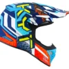 KYT Skyhawk Hyperflow Matt Light BlueRed Helmet (7)