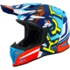 KYT Skyhawk Hyperflow Matt Light BlueRed Helmet (8)