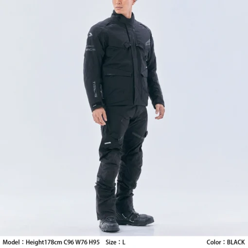 RS Taichi Drymaster Kompass Black Riding Jacket - Image 2