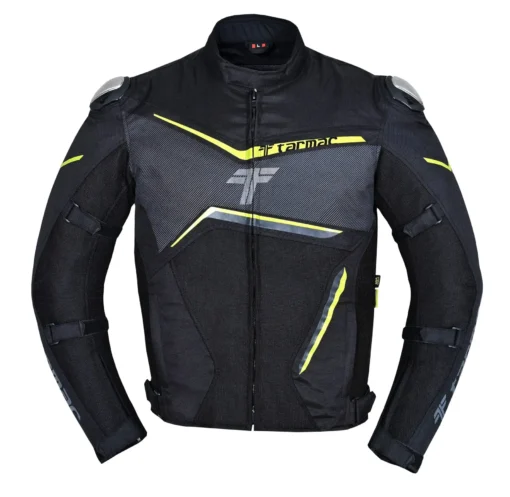 Tarmac Strike Black Fluorescent Jacket with SafeTech Level 2 Protectors