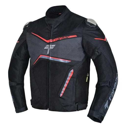 Tarmac Strike Black Red Jacket with SafeTech Level 2 Protectors - Image 3