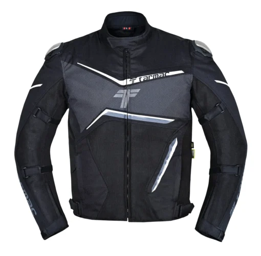 Tarmac Strike Black White Jacket with SafeTech Level 2 Protectors