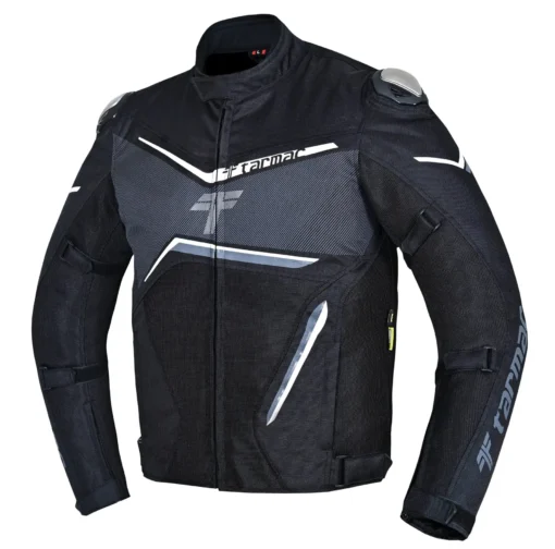 Tarmac Strike Black White Jacket with SafeTech Level 2 Protectors - Image 3
