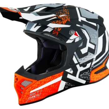 KYT Skyhawk Hyperflow Matt Grey/Orange Helmet