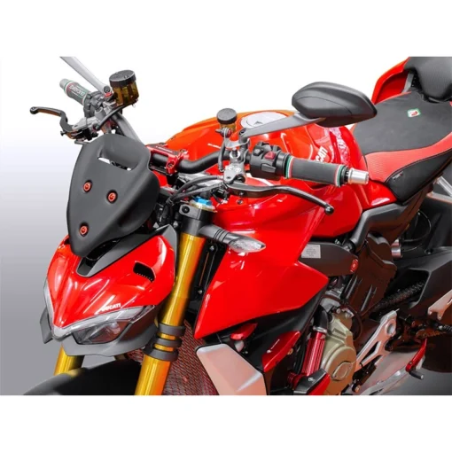 DBK Black Red Sport Windscreen For Ducati Streetfighter V4