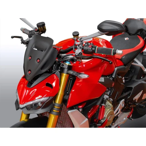 DBK Black Red Touring Windscreen For Ducati Streetfighter V4