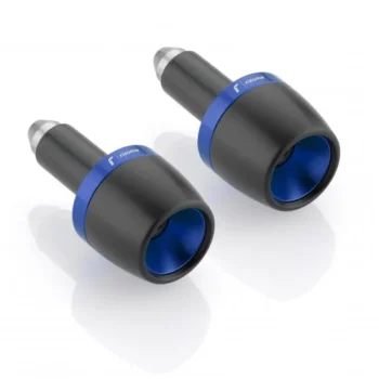 Rizoma Black Blue Bar-End Plugs for Handlebar