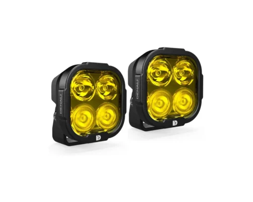 Denali DL4 Auxiliary LED Lights – Selective Yellow – Lights Only – Set of 2