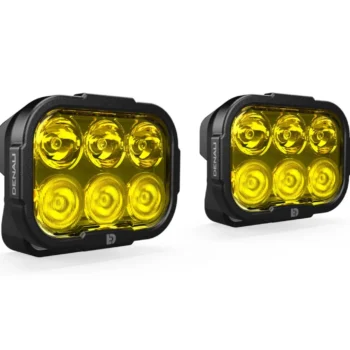 Denali DL6 Auxiliary LED Lights – Selective Yellow – Lights Only – Set of 2