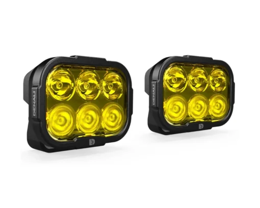 Denali DL6 Auxiliary LED Lights – Selective Yellow – Lights Only – Set of 2