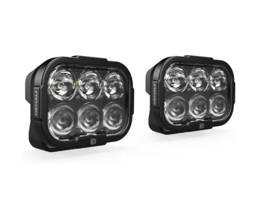 Denali DL6 Auxiliary LED Lights – White – Lights Only – Set of 2