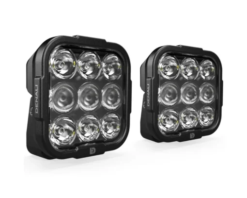 Denali DL9 Auxiliary LED Lights – White – Lights Only – Set of 2
