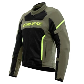 Dainese Air Frame 3 Tex Army Green Black Fluorescent-Yellow Riding Jacket