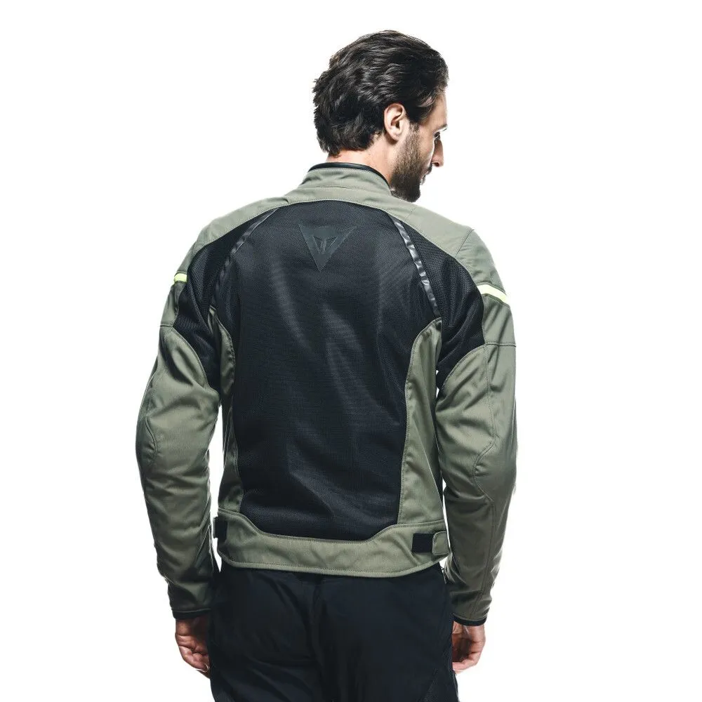 Dainese Air Frame 3 Tex Army Green Black Fluorescent-Yellow Riding Jacket - Image 4