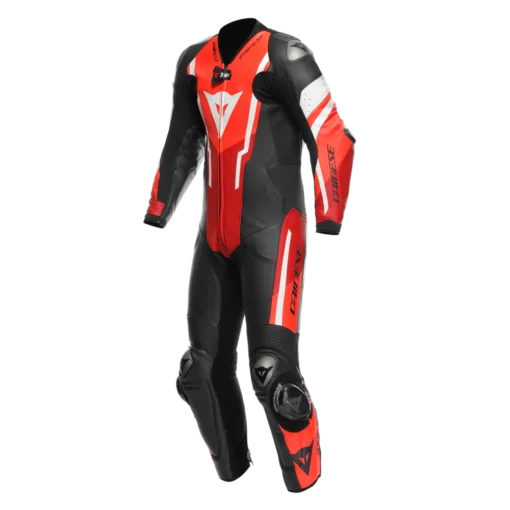 Dainese Misano 3 Perf. D-Air 1Pc Black Red Leather Suit
