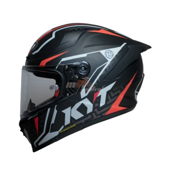 Alternative view of KYT Striker 2V #02 Matt Black Red Helmet
