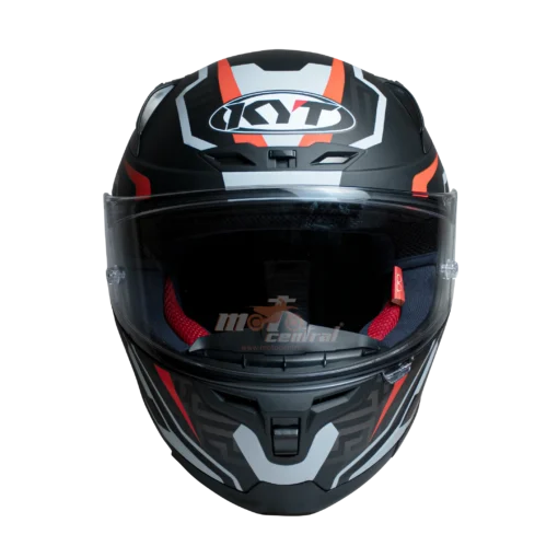 KYT Striker 2V #02 Matt Black Red Helmet - Image 4