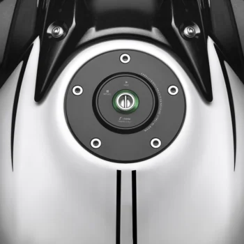 Alternative view of Rizoma Black Green Street Fuel Tank Caps for Kawasaki S1000rr