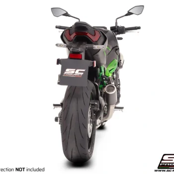 Alternative view of SC Project Exhaust CR-T carbon with stoneguard grid without carbon heat protectorki Kawasaki Z900 (2025)