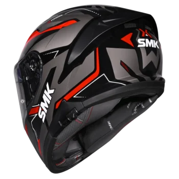Alternative view of SMK Typhoon S01 Azonix  Gloss Black Red (GL263) Helmet