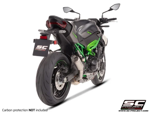 SC Project Exhaust CR-T Titanium with stoneguard grid without carbon heat protector for Kawasaki Z900 (2025) - Image 3
