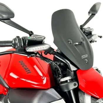 WRS Matt Black Touring Windscreen For Ducati Diavel V4 (2023-2024)