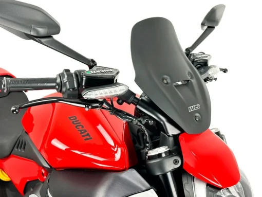 WRS Matt Black Touring Windscreen For Ducati Diavel V4 (2023-2024)